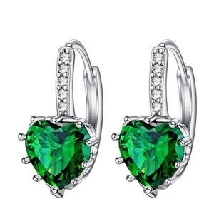 Outfmvch Elegant Mermaid Tail Stud Earrings Exquisite Teardrop Fishtail Zircon E